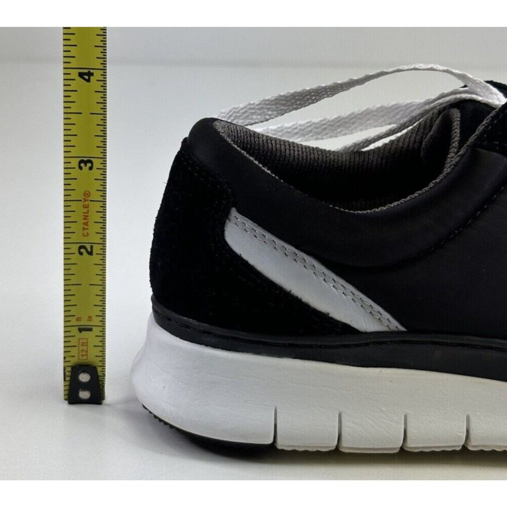 Vionic Nana Walking Shoes Sneakers Women’s 6 Black White Satin Suede Lace up - Picture 7 of 10
